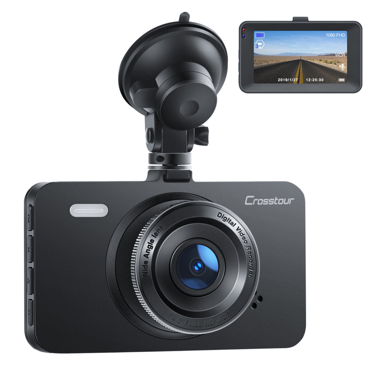 Crosstour Dual Lens 1080p Dash Cam CR600 