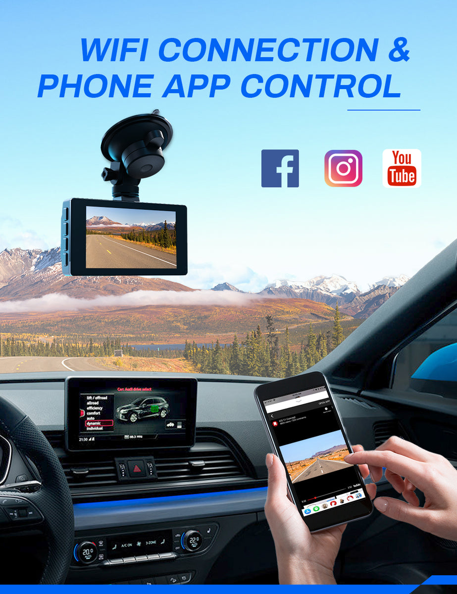 Mini Dash Cam 1080P FHD Car Cam Recorder with 1.5” LCD Screen CR250 –  Crosstour US